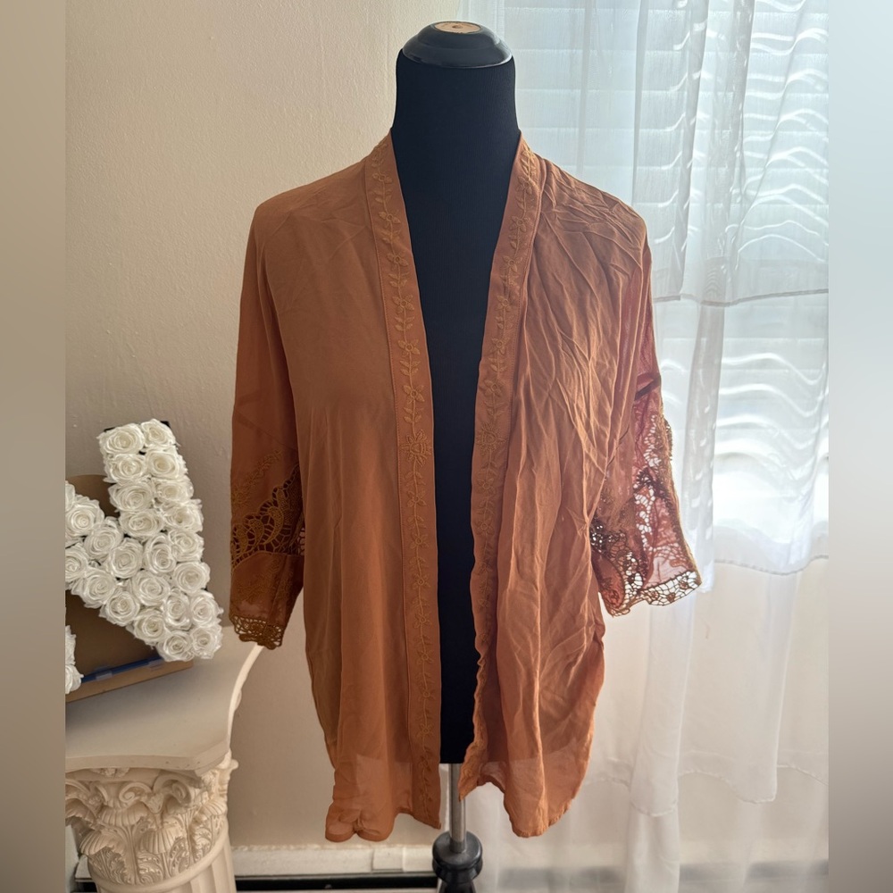 Forever 21 Terracotta Lace Kimono